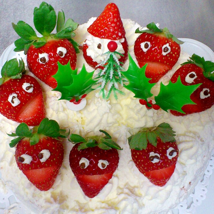 サンタとゆかいな仲間たち クリスマスケーキ レシピ 作り方 By ばれりーなまま 楽天レシピ サンタとゆかいな仲間たち クリスマスケーキ レシピ 作り方 By ばれりーなまま 楽天レシピ